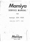 Mamiya DSX 1000 manual. Camera Instructions.